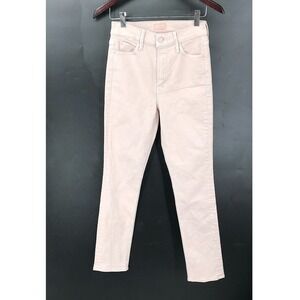 Mother The Dazzler Hover Date night jeans cotton blend denim pale peach 25